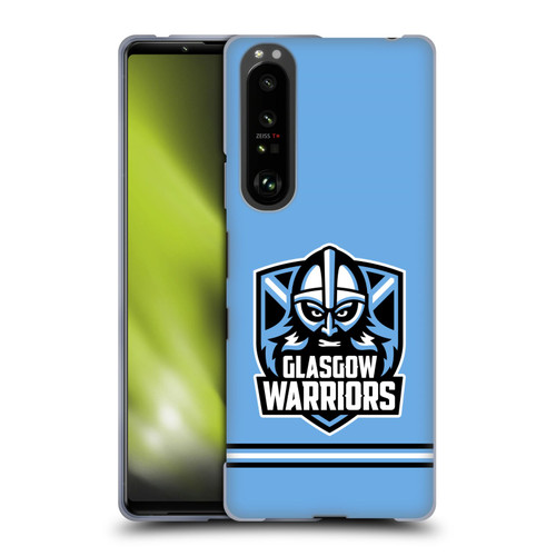 Glasgow Warriors Logo Stripes Blue Soft Gel Case for Sony Xperia 1 III