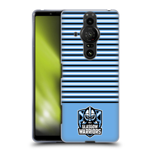 Glasgow Warriors Logo Stripes Blue 2 Soft Gel Case for Sony Xperia Pro-I