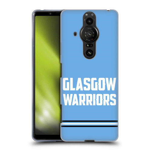 Glasgow Warriors Logo Text Type Blue Soft Gel Case for Sony Xperia Pro-I