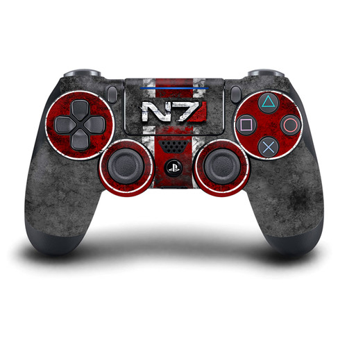 EA Bioware Mass Effect Graphics N7 Logo Distressed Vinyl Sticker Skin Decal Cover for Sony DualShock 4 Controller