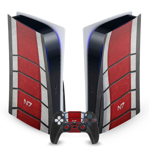 EA Bioware Mass Effect Graphics N7 Logo Armor Vinyl Sticker Skin Decal Cover for Sony PS5 Disc Edition Bundle