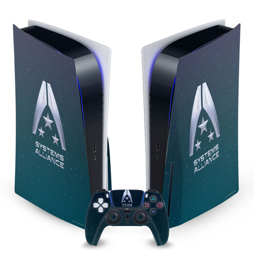 EA Bioware Mass Effect Graphics Systems Alliance Logo Vinyl Sticker Skin Decal Cover for Sony PS5 Disc Edition Bundle