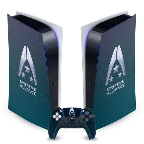 EA Bioware Mass Effect Graphics Systems Alliance Logo Vinyl Sticker Skin Decal Cover for Sony PS5 Digital Edition Bundle