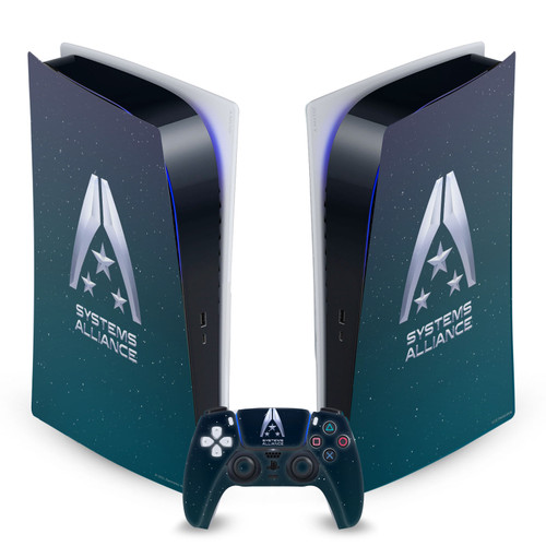 EA Bioware Mass Effect Graphics Systems Alliance Logo Vinyl Sticker Skin Decal Cover for Sony PS5 Digital Edition Bundle