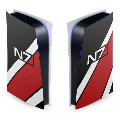 EA Bioware Mass Effect Graphics N7 Logo Stripes Vinyl Sticker Skin Decal Cover for Sony PS5 Digital Edition Console