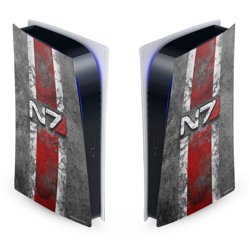 EA Bioware Mass Effect Graphics N7 Logo Distressed Vinyl Sticker Skin Decal Cover for Sony PS5 Digital Edition Console