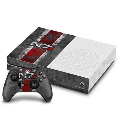 EA Bioware Mass Effect Graphics N7 Logo Distressed Vinyl Sticker Skin Decal Cover for Microsoft One S Console & Controller