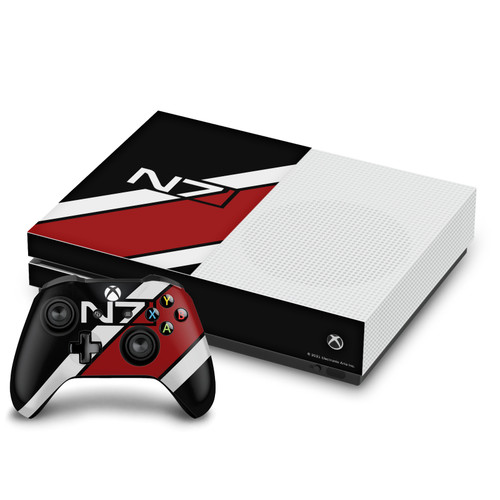 EA Bioware Mass Effect Graphics N7 Logo Stripes Vinyl Sticker Skin Decal Cover for Microsoft One S Console & Controller