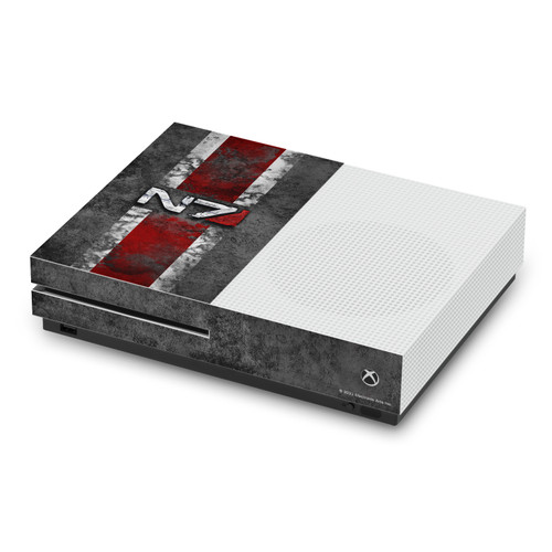 EA Bioware Mass Effect Graphics N7 Logo Distressed Vinyl Sticker Skin Decal Cover for Microsoft Xbox One S Console