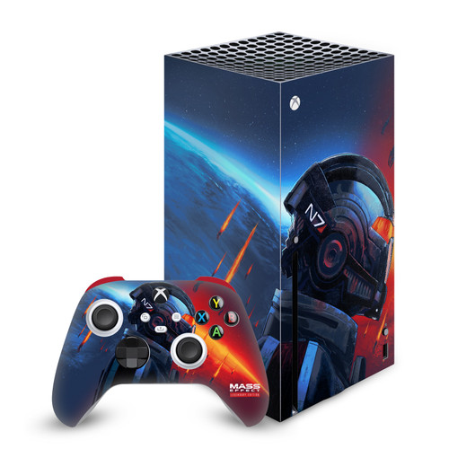 EA Bioware Mass Effect Legendary Graphics N7 Armor Vinyl Sticker Skin Decal Cover for Microsoft Series X Console & Controller