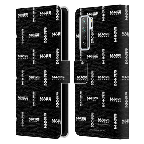EA Bioware Mass Effect Graphics Logo Pattern Leather Book Wallet Case Cover For Huawei Nova 7 SE/P40 Lite 5G