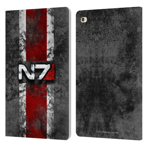 EA Bioware Mass Effect Graphics N7 Logo Distressed Leather Book Wallet Case Cover For Apple iPad mini 4