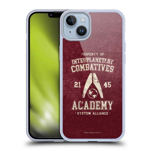 EA Bioware Mass Effect 3 Badges And Logos Interplanetary Combatives Soft Gel Case for Apple iPhone 14 Plus