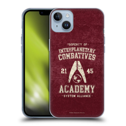 EA Bioware Mass Effect 3 Badges And Logos Interplanetary Combatives Soft Gel Case for Apple iPhone 14 Plus