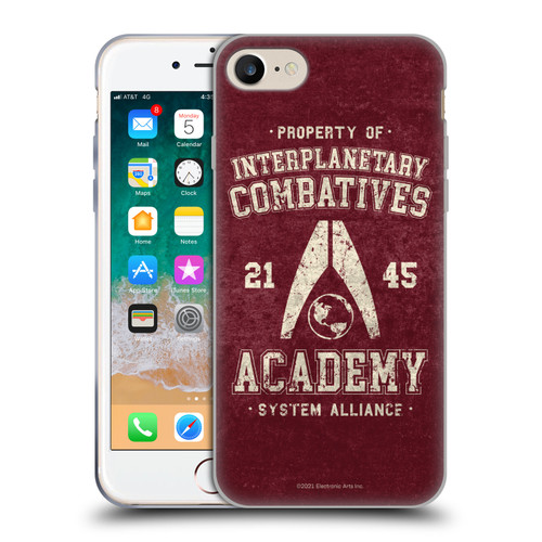 EA Bioware Mass Effect 3 Badges And Logos Interplanetary Combatives Soft Gel Case for Apple iPhone 7 / 8 / SE 2020 & 2022