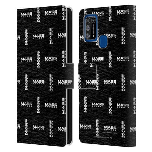EA Bioware Mass Effect Graphics Logo Pattern Leather Book Wallet Case Cover For Samsung Galaxy M31 (2020)
