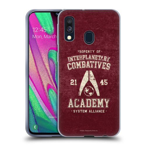 EA Bioware Mass Effect 3 Badges And Logos Interplanetary Combatives Soft Gel Case for Samsung Galaxy A40 (2019)