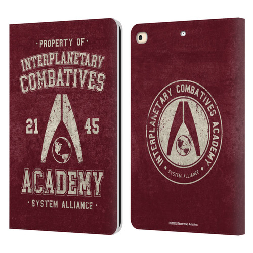 EA Bioware Mass Effect 3 Badges And Logos Interplanetary Combatives Leather Book Wallet Case Cover For Apple iPad 9.7 2017 / iPad 9.7 2018