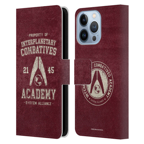 EA Bioware Mass Effect 3 Badges And Logos Interplanetary Combatives Leather Book Wallet Case Cover For Apple iPhone 13 Pro