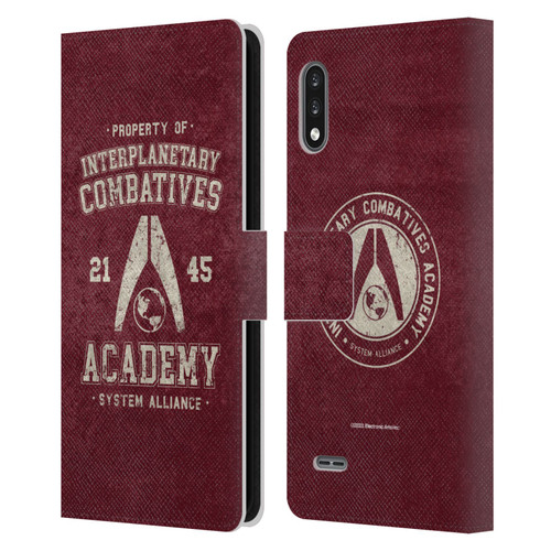 EA Bioware Mass Effect 3 Badges And Logos Interplanetary Combatives Leather Book Wallet Case Cover For LG K22