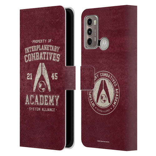 EA Bioware Mass Effect 3 Badges And Logos Interplanetary Combatives Leather Book Wallet Case Cover For Motorola Moto G60 / Moto G40 Fusion