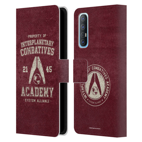 EA Bioware Mass Effect 3 Badges And Logos Interplanetary Combatives Leather Book Wallet Case Cover For OPPO Find X2 Neo 5G