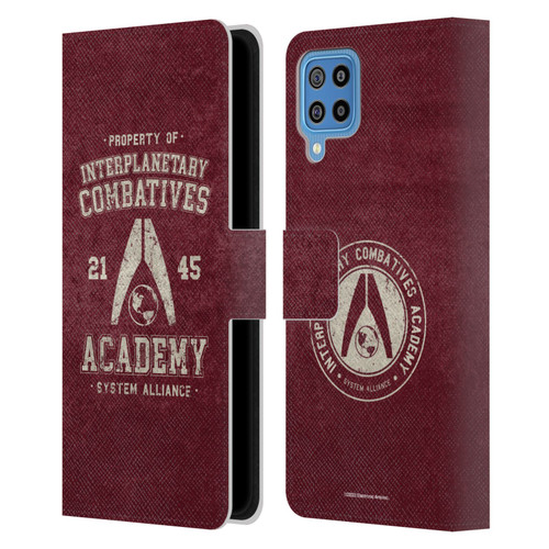 EA Bioware Mass Effect 3 Badges And Logos Interplanetary Combatives Leather Book Wallet Case Cover For Samsung Galaxy F22 (2021)