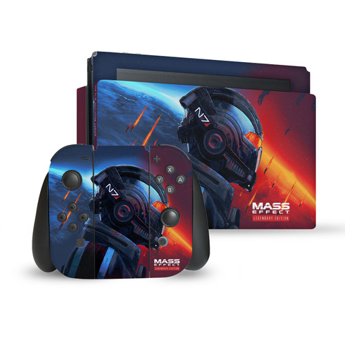 EA Bioware Mass Effect Legendary Graphics N7 Armor Vinyl Sticker Skin Decal Cover for Nintendo Switch Bundle