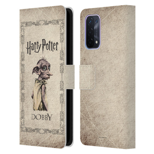 Harry Potter Chamber Of Secrets II Dobby House Elf Creature Leather Book Wallet Case Cover For OPPO A54 5G