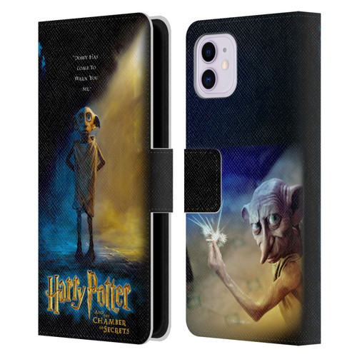 Harry Potter Chamber Of Secrets III Dobby Poster Leather Book Wallet Case Cover For Apple iPhone 11