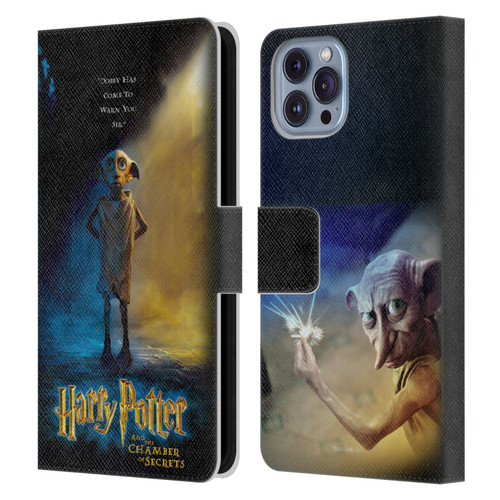 Harry Potter Chamber Of Secrets III Dobby Poster Leather Book Wallet Case Cover For Apple iPhone 14
