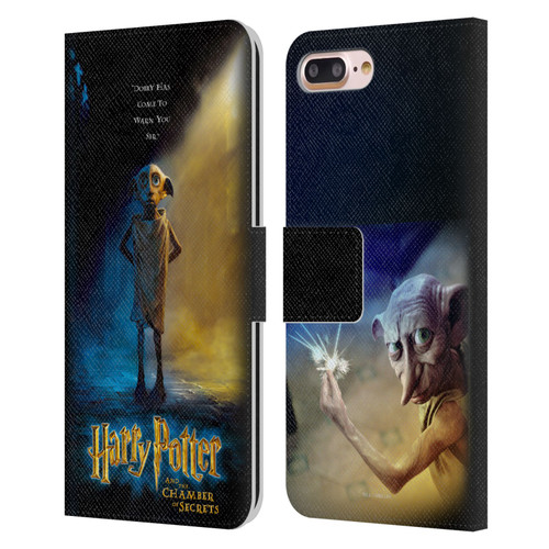 Harry Potter Chamber Of Secrets III Dobby Poster Leather Book Wallet Case Cover For Apple iPhone 7 Plus / iPhone 8 Plus