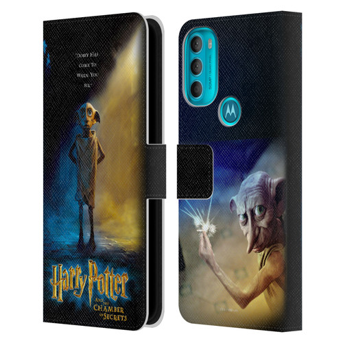 Harry Potter Chamber Of Secrets III Dobby Poster Leather Book Wallet Case Cover For Motorola Moto G71 5G