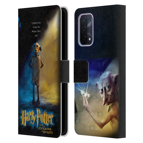 Harry Potter Chamber Of Secrets III Dobby Poster Leather Book Wallet Case Cover For OPPO A54 5G
