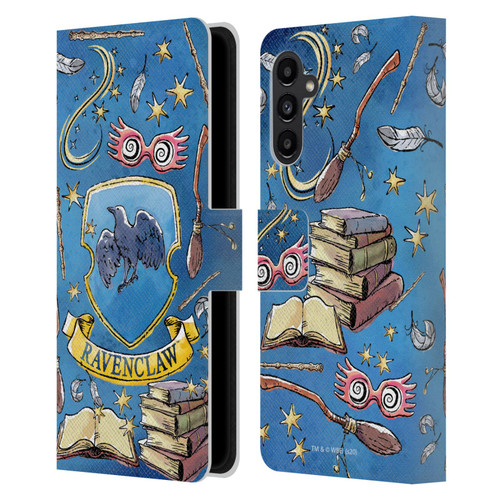 Harry Potter Deathly Hallows XIII Ravenclaw Pattern Leather Book Wallet Case Cover For Samsung Galaxy A13 5G (2021)