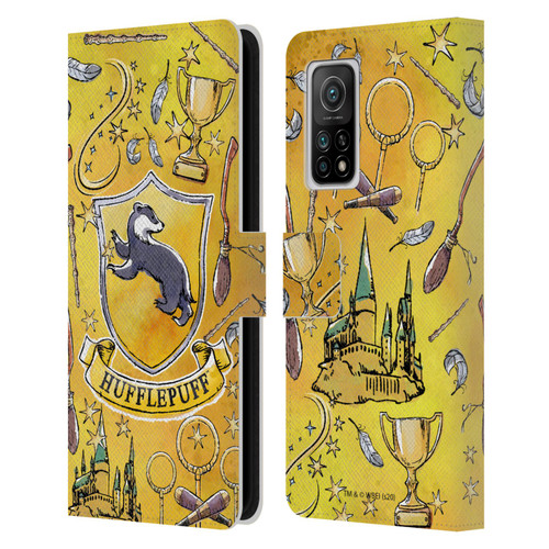 Harry Potter Deathly Hallows XIII Hufflepuff Pattern Leather Book Wallet Case Cover For Xiaomi Mi 10T 5G