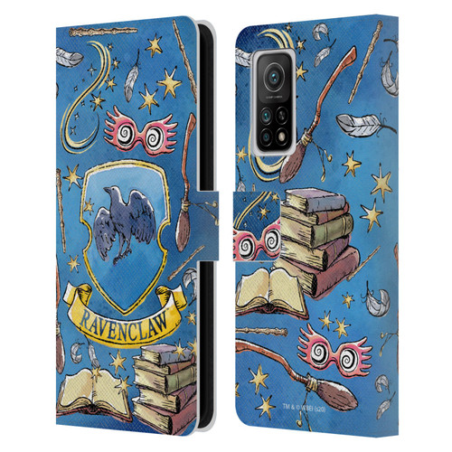 Harry Potter Deathly Hallows XIII Ravenclaw Pattern Leather Book Wallet Case Cover For Xiaomi Mi 10T 5G
