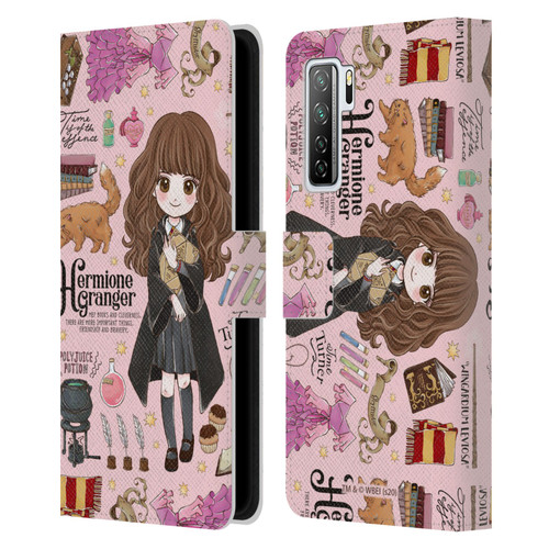 Harry Potter Deathly Hallows XXXVII Hermione Pattern Leather Book Wallet Case Cover For Huawei Nova 7 SE/P40 Lite 5G