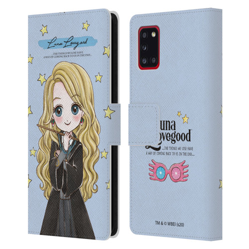 Harry Potter Deathly Hallows XXXVII Luna Lovegood Leather Book Wallet Case Cover For Samsung Galaxy A31 (2020)