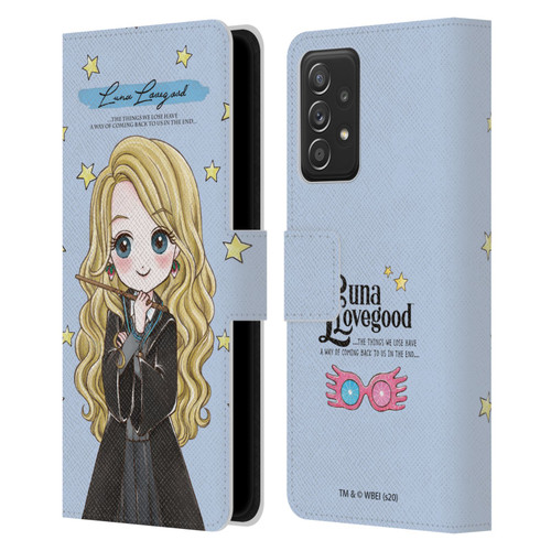 Harry Potter Deathly Hallows XXXVII Luna Lovegood Leather Book Wallet Case Cover For Samsung Galaxy A52 / A52s / 5G (2021)