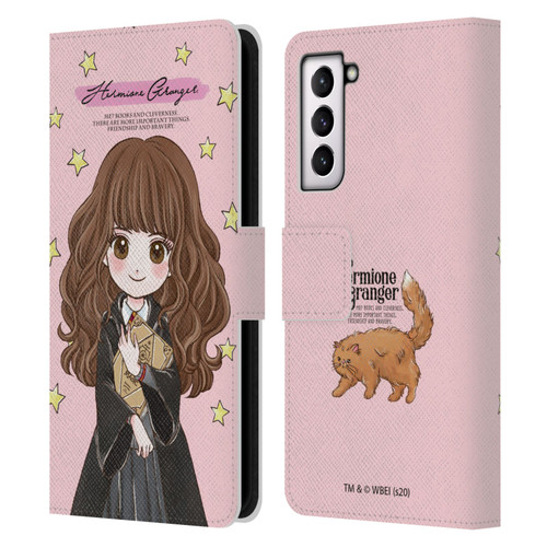 Harry Potter Deathly Hallows XXXVII Hermione Granger Leather Book Wallet Case Cover For Samsung Galaxy S21 5G