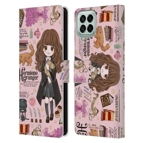 Harry Potter Deathly Hallows XXXVII Hermione Pattern Leather Book Wallet Case Cover For Samsung Galaxy M33 (2022)
