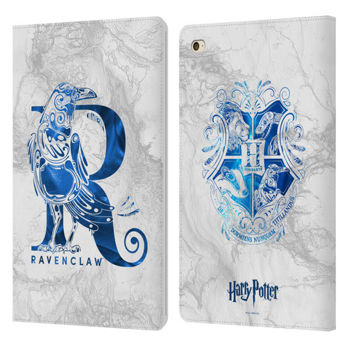 Harry Potter Deathly Hallows IX Ravenclaw Aguamenti Leather Book Wallet Case Cover For Apple iPad mini 4