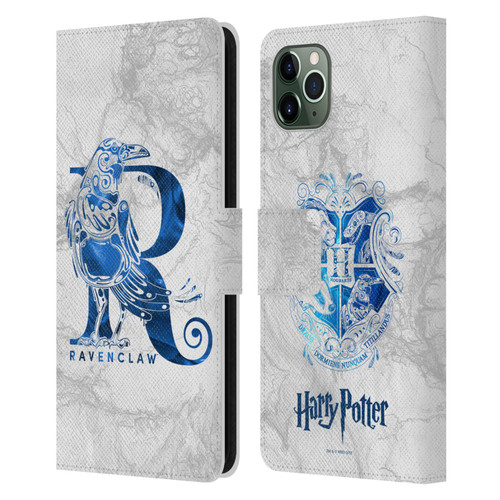 Harry Potter Deathly Hallows IX Ravenclaw Aguamenti Leather Book Wallet Case Cover For Apple iPhone 11 Pro Max