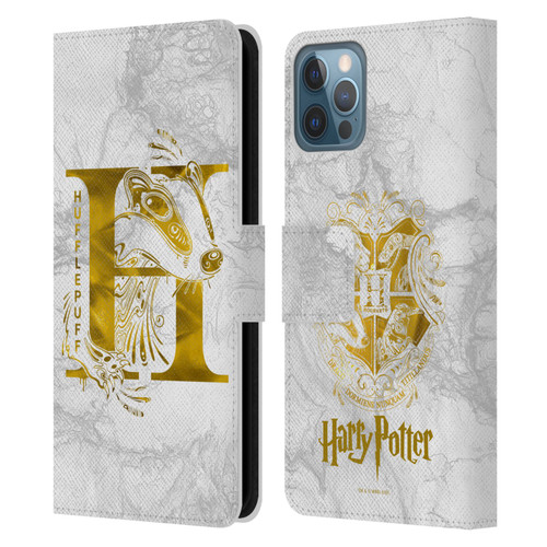 Harry Potter Deathly Hallows IX Hufflepuff Aguamenti Leather Book Wallet Case Cover For Apple iPhone 12 / iPhone 12 Pro Harry Potter Deathly Hallows IX Hufflepuff Aguamenti Leather Book Wallet Case Cover For Apple iPhone 12 / iPhone 12 Pro