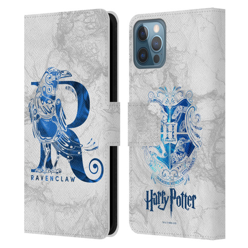 Harry Potter Deathly Hallows IX Ravenclaw Aguamenti Leather Book Wallet Case Cover For Apple iPhone 12 / iPhone 12 Pro Harry Potter Deathly Hallows IX Ravenclaw Aguamenti Leather Book Wallet Case Cover For Apple iPhone 12 / iPhone 12 Pro
