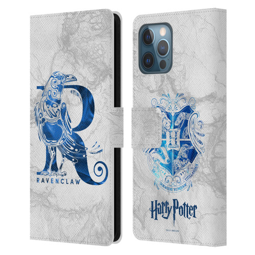 Harry Potter Deathly Hallows IX Ravenclaw Aguamenti Leather Book Wallet Case Cover For Apple iPhone 12 Pro Max