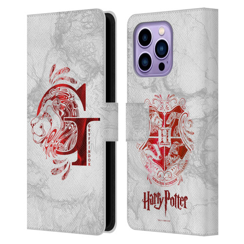 Harry Potter Deathly Hallows IX Gryffindor Aguamenti Leather Book Wallet Case Cover For Apple iPhone 14 Pro Max