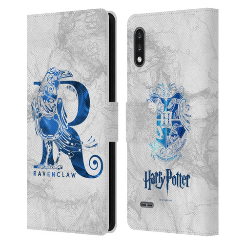 Harry Potter Deathly Hallows IX Ravenclaw Aguamenti Leather Book Wallet Case Cover For LG K22