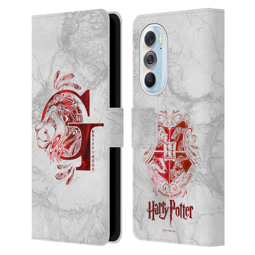Harry Potter Deathly Hallows IX Gryffindor Aguamenti Leather Book Wallet Case Cover For Motorola Edge X30